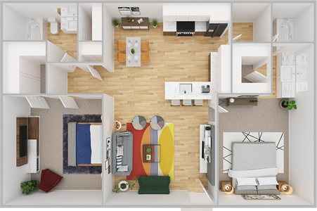 Arbol - Two Bedroom / Two Bath - 1,040 Sq. Ft.*